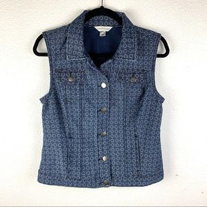 Christopher & Banks jeans blue denim vest jacket S